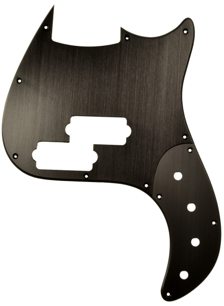 Sandberg California II VT4 & VM4 Nighthawk Pickguard, Black Aluminium